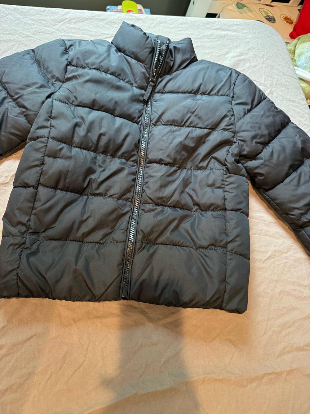 Black puffer winter coat